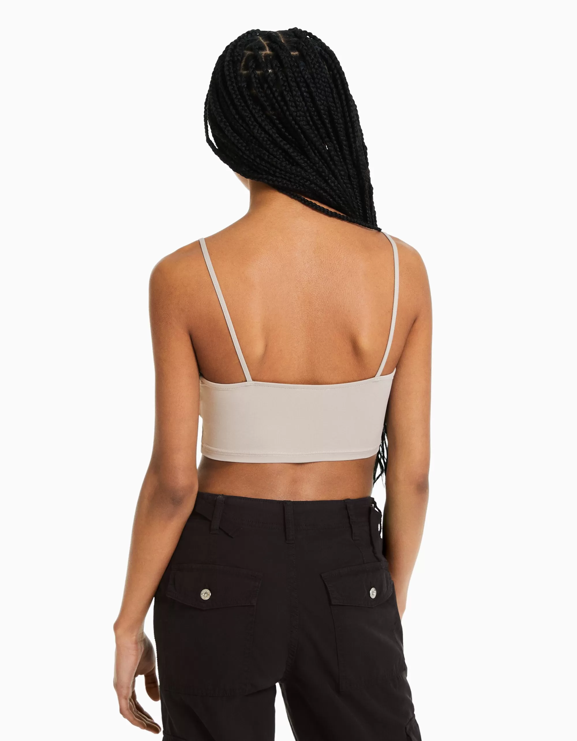 MUJER BERSHKA Top tirantes cropped