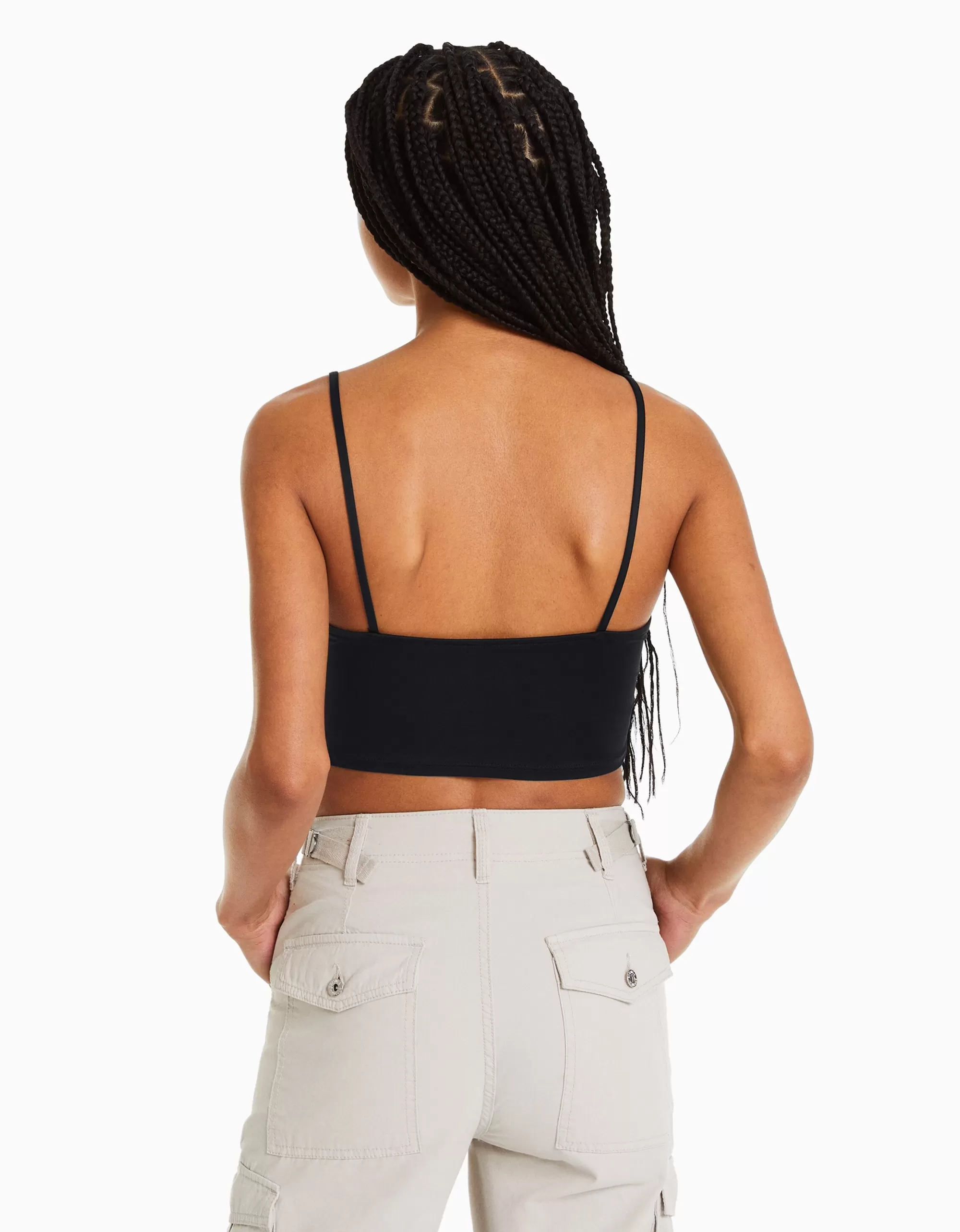 MUJER BERSHKA Top tirantes cropped